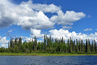 Wolkenstimmung am Frances Lake