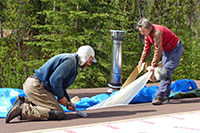 Dachdecken auf der Mainlodge