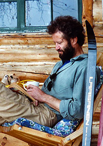 Edi Festel vor der Lodge (1988)